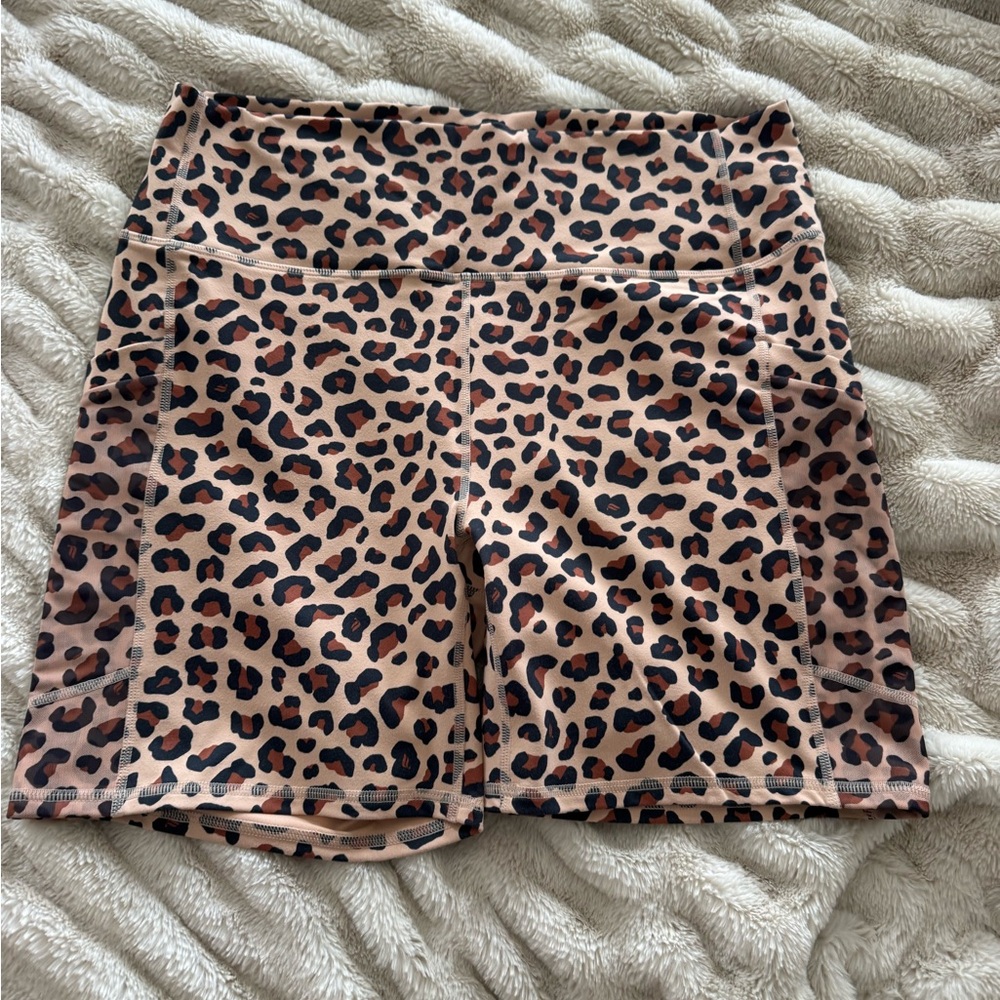 Fabletics PowerHold Leopard Print Leggings XL High Waisted - Athletic